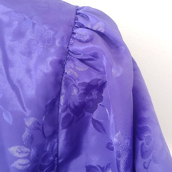 Vintage Royal Purple 1980s Blouse - Picture 10 of 13